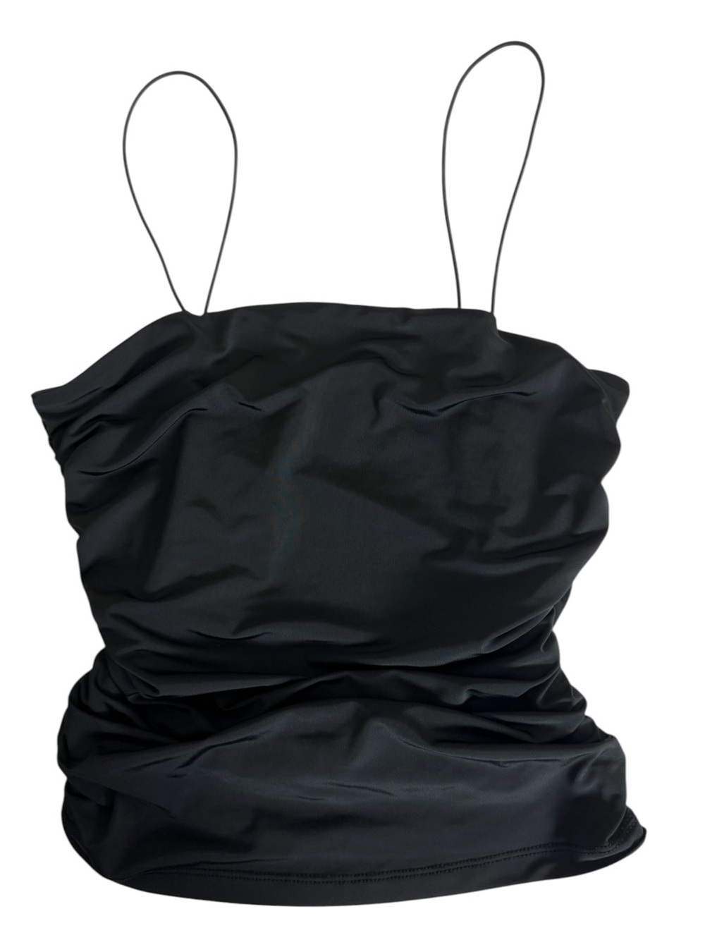 Future Collective Black Ruched Sides Top Size XS